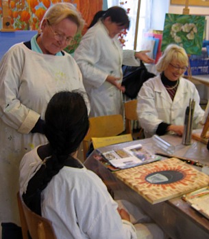 Deux bonnes amies, Lia et Elisabeth, toutes deux  des Andelys. 