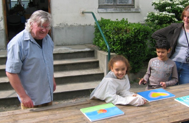 Jean Onfroy, le doyen de l'cole de peinture de Saint Clair sur Epte, devient maitre assistant pour les ateliers avec les enfants d'Argenteuil.