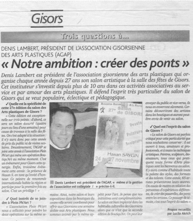 L'association AGAP communique sur l'vnement Boutiquart Revue de presse pour l'vnement BOUTIQU'ART deuxime dition, novembre 2007