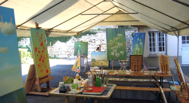 artist Pierre Marcel at Auvers sur Oise